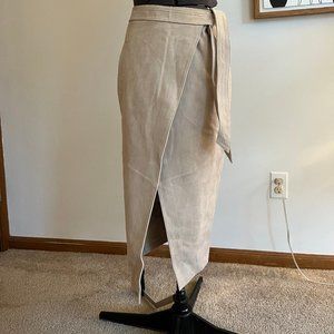 ASOS real suede leather wrap skirt, size 0